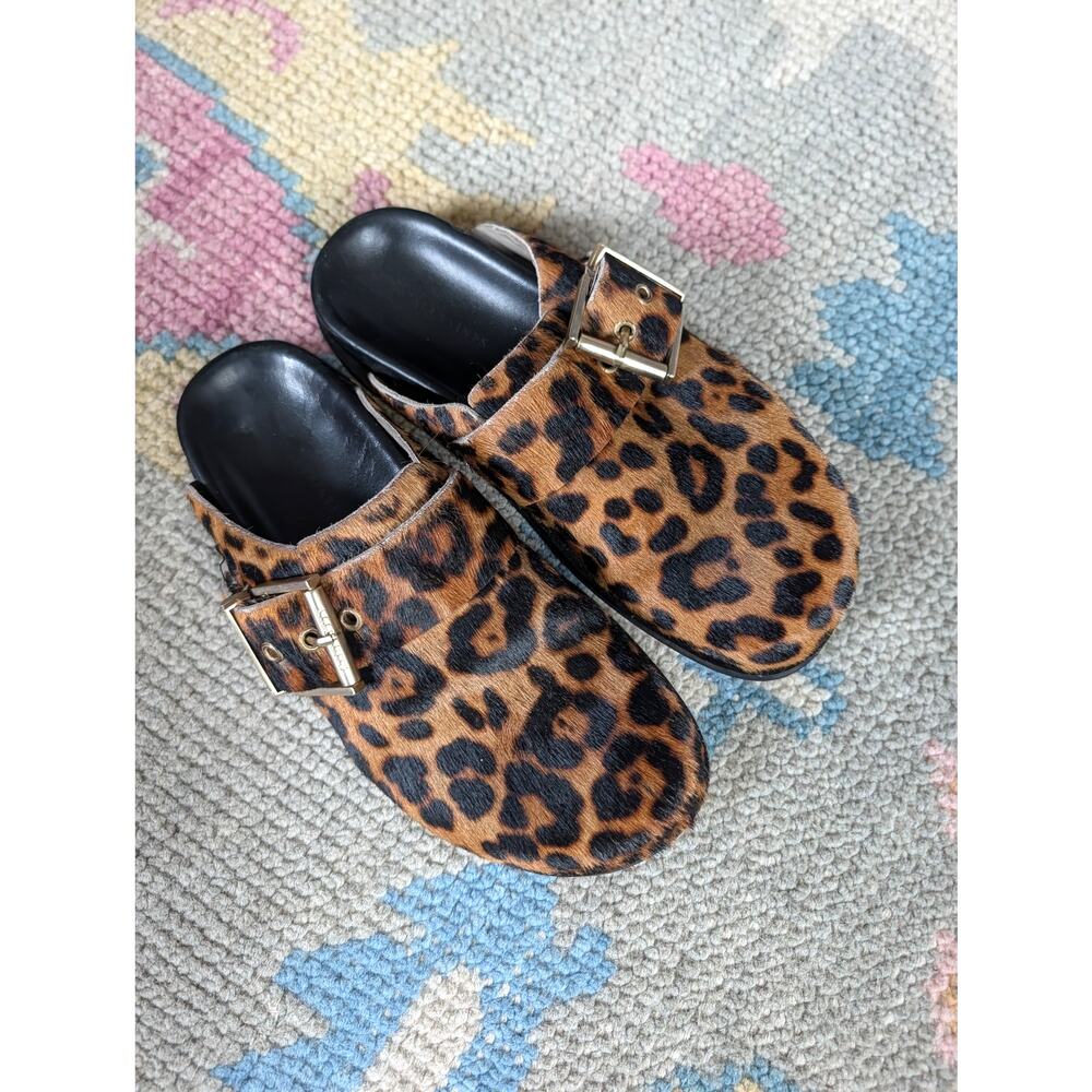 ALL SAINTS Venus Leopard Print Mule Slip On Shoes Sz 7 - Picture 2 of 8
